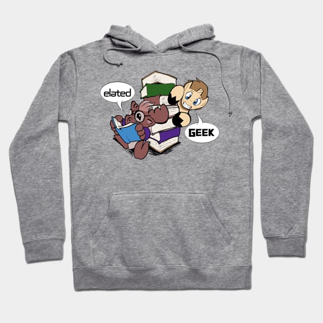 Elated Geek- Book Talk Hoodie by TheOneTrueHazard